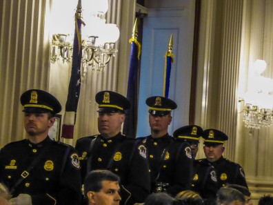 The color guard, Capitol police